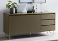 Produktbild: Sideboard mit 2 Türen, 3 Schubladen Grau/Gold Buffets Wohnzimmerschrnak Anrichte