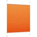 Produktbild: DécoProfi Plissee Plissee Klemmfix ohne Bohren, blickdicht, ohne Bohren, verspannt, Klemmfix, Stufenlos verstellbar orange 55 cm x 220 cm