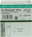 Produktbild: B. Braun Melsungen AG CALCIUMGLUCONAT 10% MPC Injektionslösung 20X10 ml 04208950