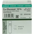 Produktbild: CALCIUMGLUCONAT 10% MPC Injektionslösung 20X10 ml