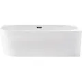 Produktbild: Aloni - Halb-freistehende Badewanne Eckwanne 180x80 Rechts Rundeck Acryl Weiß