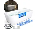 Produktbild: Belvit Badewanne halbfreistehend & freistehend aus Acryl – Eckbadewanne oder oval, Links, Mittig & Rechts, in 180x80 - 170x78 cm, mit Ablaufgarnitur