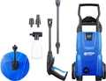 Produktbild: Nilfisk Hochdruckreiniger C 110 Bar + Schaumsprüher + Kompakt-Flächenreiniger - Mini Pressure Washer Für Terrassen, Werkstätten und Autos (1400 W)