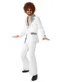 Produktbild: Disco Kostüm weiß Anzug - für Karneval Halloween - 70er Disco Anzug mit