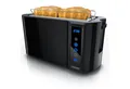 Produktbild: Arendo Toaster 4-Scheiben, Wärmeisoliertes Doppelwandgehäuse, Display Restzeitanzeige, 2 lange Schlitze, für 4 Scheiben, 1500 W, Langschlitz, Brötchenaufsatz, Brotscheibenzentrierung, Touchpanel