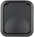 Produktbild: REV Komplett Steckdose mit Klappdeckel AquaStorm Hellgrau, Schwarz 0004030400 (0004030400)