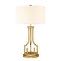 Produktbild: Edle Tischlampe AIROSO Weiß H:80cm Vintage Design Lampe Wohnzimmer Schlafzimmer