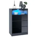 Produktbild: KOMMODE Pino Fronten in Schwarz Hochglanz