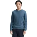 Produktbild: Tom Tailor Herren Rundhals Pullover BASIC CREWNECK KNIT Relaxed Fit Real Teal Melange 38701 XXL