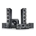 Produktbild: Teufel Theater 500 Surround 5.1 Heimkino-Set - Kinoatmosphäre Surround Sound System, Mächtiger Subwoofer, Allrounder für Musik, Filmton und Games, Dipol-Rear-Lautsprecher, Bassreflex - schwarz