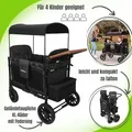 Produktbild: Wonderfold W4 Luxe Premium KinderVan für 4 Kinder, Wonderfold: Schwarz