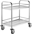 Produktbild: BPT Edelstahl Servierwagen Mit 4-Rad-Bremsen Rollen, servierwagen Edelstahl klein mit Schalldämmung Für den Transport von Wein und Getränken in Hotels und Restaurants