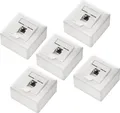 Produktbild: deleyCON 5x CAT6a Universal Netzwerkdose - 1x RJ45 Port - Geschirmt - Aufputz oder Unterputz - 10 Gigabit Ethernet Netzwerk - EIA/TIA 568A&B - Weiß