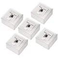 Produktbild: deleyCON 5x CAT6a Universal Netzwerkdose - 1x RJ45 Port - Geschirmt - Aufputz oder Unterputz - 10 Gigabit Ethernet Netzwerk - EIA/TIA 568A&B - Weiß