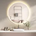 Produktbild: HOKO Badspiegel LED Antibeschlag Rund 60cm mit digital Uhr, mit LED Wechsel 2700-6500K (Warmweiß - Kaltweiß - Neutral). Licht mit Touch Schalter und mit Wandschalter einschaltbar. Memory-Funktion
