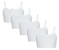 Produktbild: TupTam Mädchen Bustier mit Spaghettiträger 5er Pack, Farbe: Weiß, Größe: 146-152