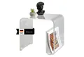 Produktbild: eluno Beistelltisch 2in1 aus Acryl mit Magazinhalter