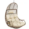 Produktbild: YITAHOME Hänge-Eierstuhl mit Kissen & Getränkehalter, 150 kg, Beige