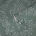 Produktbild: Vliestapete Barock Ornament Motiv Used-Look Grün Metallic 39765-1 (2,79€/1qm)