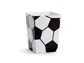 Produktbild: partydeco Dose, Popcorntüten Fußball 7x7x12,5 cm 6er Set schwarz weiß