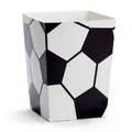 Produktbild: 6 Stück Popcornboxen Fußball 7x7x12cm Partyzubehör