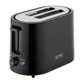 Produktbild: TZS First Austria Doppel Kurzschlitz Toaster, 2 Scheiben, schwarz, 750W, 7 Stufen, Warmhalte- und Auftaufunktion, inkl. Krümelschale