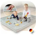 Produktbild: BabyBeFun Spielmatte [Extra Weich] 3cm dicke Krabbelmatte Baby, hochwertiger Memory-Schaum, Rutschfest, Deutsche Marke grau 150 cm x 150 cm