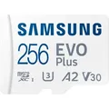 Produktbild: Samsung EVO Plus (2024) microSD-Speicherkarte inkl. SD-Adapter, 256 GB Speicherkapazität, UHS-I U3, Full HD & 4K UHD, 160 MB/s Lesen für Smartphone, T