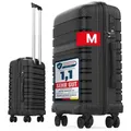 Produktbild: Handgepäck Koffer 54x37x20 cm – Kabinentrolley Hartschale leicht mit 4 Rollen, TSA-Schloss & Teleskopgriff, Bordgepäck für Ryanair, Lufthansa,...