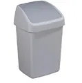 Produktbild: Sunware Delta Mülleimer mit Schwingdeckel 10 Liter, 24 x 21,5 x 39cm - grau