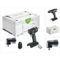 Produktbild: Txs 18-Basic Akku Bohrschrauber 18 v 40 Nm Brushless + Winkelvorsatz + Systainer - ohne Akku, ohne Ladegerät - Festool