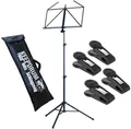Produktbild: König & Meyer Notenpult K&M 10065 Notenständer schwarz mit Notenklammern mit Tasche, (mit K&M 16060 Notenklammern, mit Tasche), Kreativ-Bundle