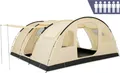 Produktbild: CampFeuer Zelt Caza für 6 Personen, Beige/Sand, XXL Tunnelzelt mit Vorraum, 5000 mm Wassersäule