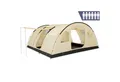 Produktbild: CampFeuer Tunnelzelt Zelt Caza für 6 Personen, Beige/Sand, XXL Tunnelzelt mit Vorraum, 5000, Personen: 6