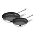 Produktbild: Tefal Jamie Oliver Cook's Direct On Pfannenset 24/28 cm, Bratpfanne Induktion, Antihaft, backofenfest, für alle Herdarten geeignet, genieteter Griff, E304S244