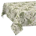 Produktbild: ANRO Tischdecke abwaschbar Tischtuch Baumwolle Polyester wasserabweisend (Einzelstück 1-tlg), Schmutzabweisend Garten Grün 160x120cm grün eckig | 120 cm x 160 cm