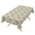 Produktbild: Tischdecke abwaschbar Tischtuch Lotuseffekt pflegeleicht aus Baumwolle Polyester schmutzabweisend Outdoor Gartentischdecke Kamille Blätter 160x120cm