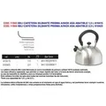 Produktbild: Prisma Whistling Kaffeemaschine, Edelstahl, Klappgriff, 1,5 l, 610415