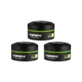 Produktbild: 3x Fonex Gummy Styling Wax Grün Matte Finish 3er Set (450ml) Haarwachs Haarwax