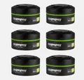 Produktbild: 6x Fonex Gummy Styling Wax Grün Matte Finish 6er Set (900ml) Haarwachs Haarwax