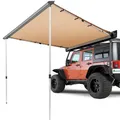 Produktbild: VEVOR Sonnensegel Wohnwagen 1,4x2m Sonnenvordach Wohnmobil UV50+ UV-Schutz Markise 280-g-Polyestergewebe Vorzelt PU3000mm Wasserdicht inkl. PVC-Tasche Ideal für Camping Familientreffen Ausflüge