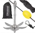 Produktbild: ONVAYA® Bootsanker | 1,5 kg | Klappanker | Ankerleine Karabiner Boje Beutel