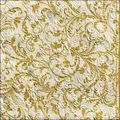 Produktbild: Ambiente 15 Servietten Papier 33x33cm 3-lagig geprägt - Einweg Papierservietten mit Ornament Muster Hochzeit Dinner Gastro Party Hochzeitsservietten Creme Gold