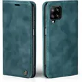 Produktbild: Handy Hülle für Samsung Galaxy A12 Klapphülle Bookcase Flip Cover Handy Tasche Etui Farbe: Petrol - Petrol