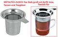 Produktbild: METALTEX 253835 Tee-Sieb groß mit Griff, Inox, Teesieb für Tassen und Teegläser