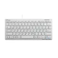Produktbild: kabelgebundene Kompakt-Tastatur mit 78 ultraflachen Tasten QWERTZ weiß