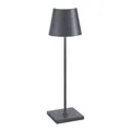 Produktbild: ZAFFERANO Poldina Pro Tischlampe 38 cm LED Grau Dunkel Akku ohne M...