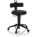 Produktbild: Arbeitshocker / Balancestuhl TOP WORK FLEX Stoff schwarz hjh OFFICE