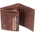Produktbild: Herrenbörse Herren Geldbörse Leder Brieftasche Kombibörse , cognac, dunkel