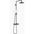 Produktbild: Dornbracht Showerpipe mit Brause-Thermostat, ohne Handbrause, Ausladung Standbrause 450mm, Kopfbrause 220mm, 34459979-33, Farbe: Schwarz Matt